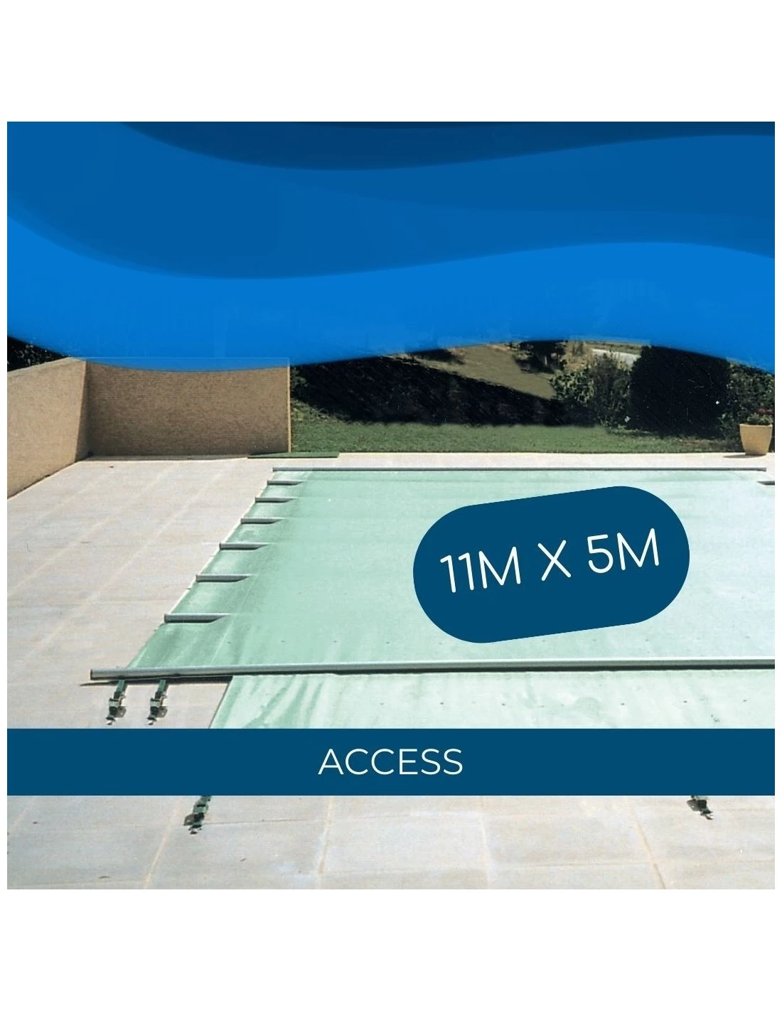 Bâche à Barres De Sécurité Access 580 G/m² Pour Piscine 11m X 5m 2 Bâche à Barres De Sécurité Access 580 G/m² Pour Piscine 11m X 5m – Image 2