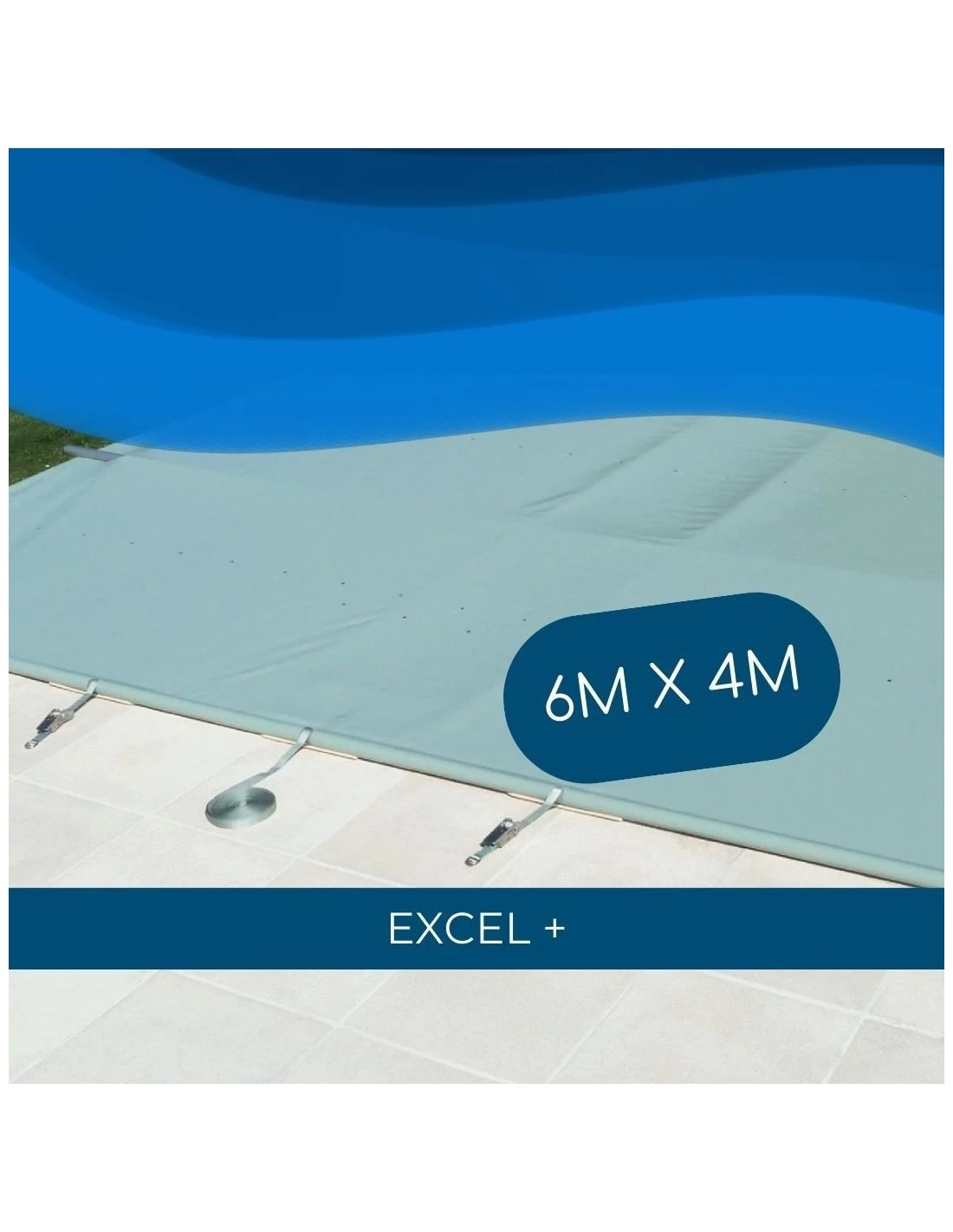 Bâche à Barres De Sécurité Excel+ 580 G/m² Pour Piscine 6m X 4m 1 Bâche à Barres De Sécurité Excel+ 580 G/m² Pour Piscine 6m X 4m