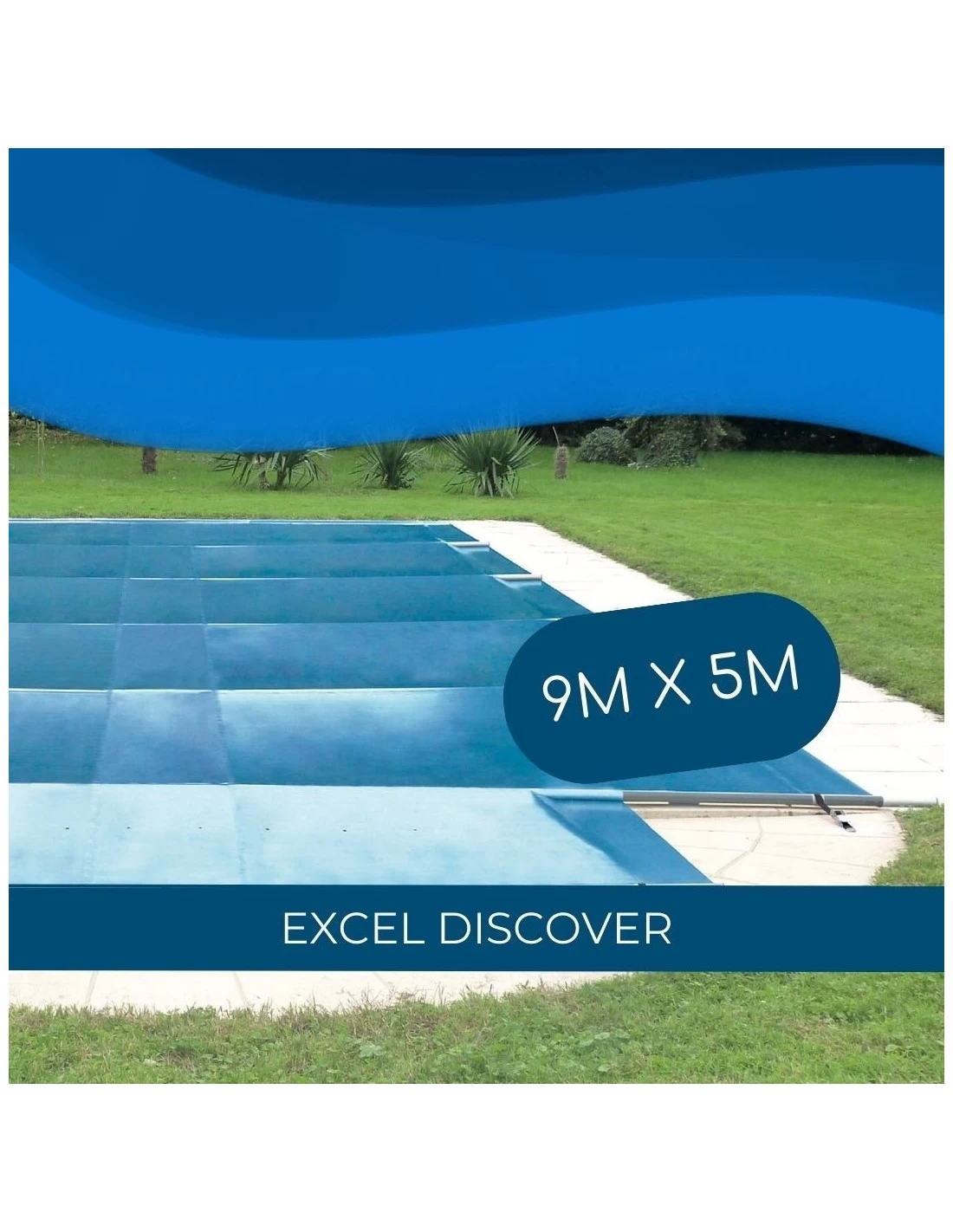 Bâche à Barres De Sécurité Excel Discover 580 G/m² Pour Piscine 9m X 5m 2 Bâche à Barres De Sécurité Excel Discover 580 G/m² Pour Piscine 9m X 5m – Image 2