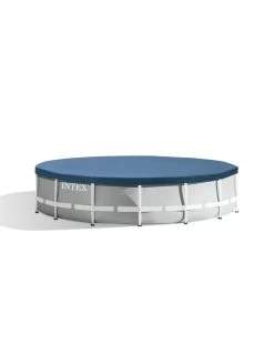 Intex Bâche De Protection Deluxe Piscine Tubulaire Ronde Graphite Ø 478 Cm