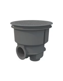 Bonde De Fond - NORM - Grille Plate (béton) - Gris