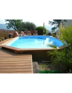 Piscine Bois Octogonale Allongée Mister-Wood 350 X 700 X 130 Cm -AquaSpa Outlet Piscine Tienda piscine bois octogonale alongee mister wood 350 x 700 x 130 cm 2